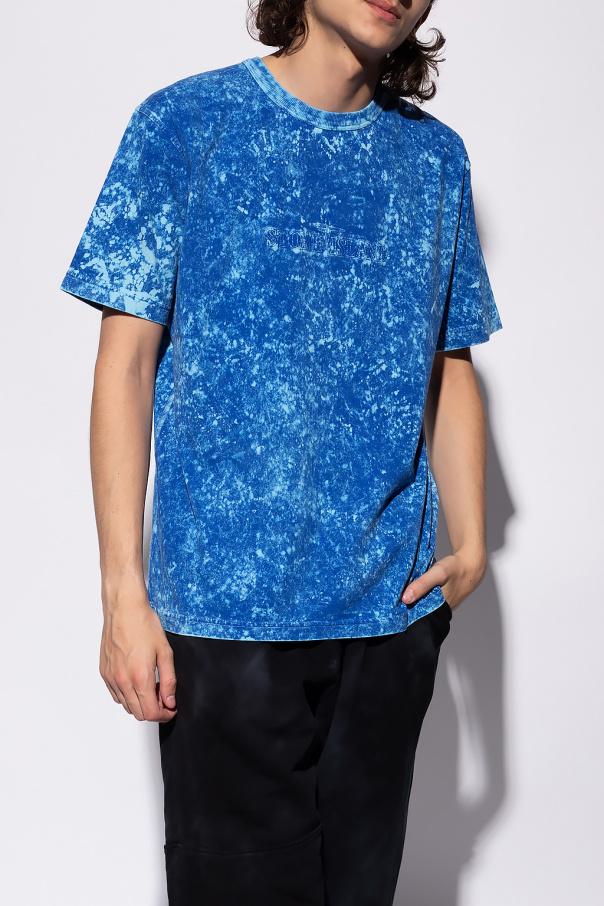 Tシャツ・カットソー STONE  Logo Patch Garment Dyed Short Sleeve T-Shirt Bl Stone Island Short Sleeve Crew Neck Logo Short Sleeve T
